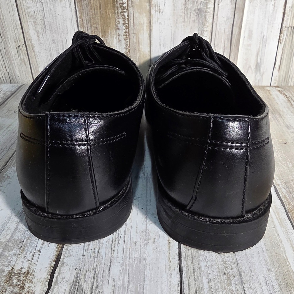 Sonoma Boys Black Square Toe Lace Up Dress Shoes Memory Foam Size 6 - Picture 6 of 9